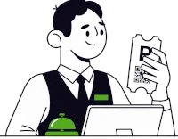 funzione-hotel-parcheggio-automatizzato-viatron With the hotel function, turn the parking entry ticket into a full‑stay pass for your guest.